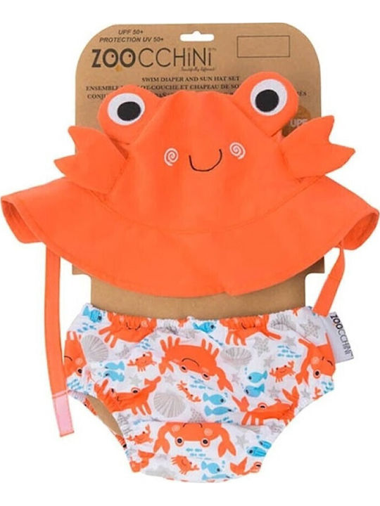 Zoocchini Kids Swimwear Swim Diaper with Hat Multicolour