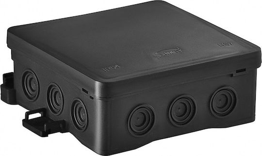 Simet Surface Mounted Electrical Box IP54 in Black Color