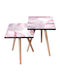 Rectangular Side Table Wooden Multicolour 2 Pieces M35xL35xH47cm