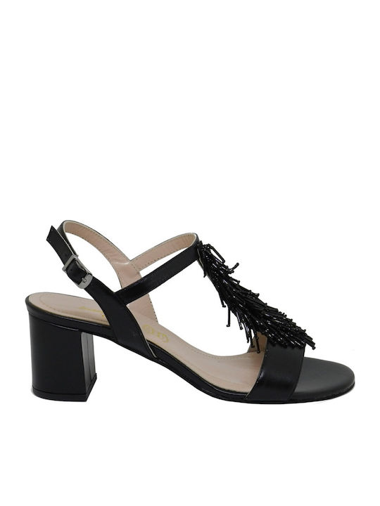Boxer Leder Sandalen Schwarz