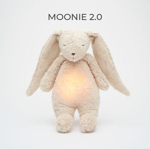 Moonie Ζωάκι The Humming Bunny από Ύφασμα με Αισθητήρα Κλάματος για Νεογέννητα