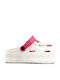 White Clogs Geometric Chic