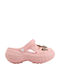 Rosa Clogs mit zweifarbiger Sohle