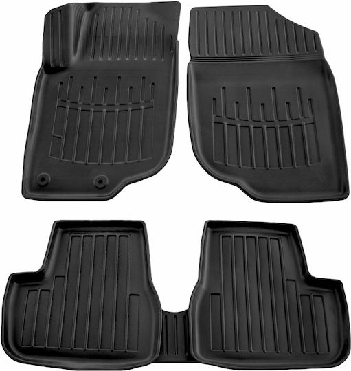 Race Axion Satz Vorder- und Hintermatten Wannenartig 5Stück aus Gummi für Peugeot 207 2006-2012 Schwarz