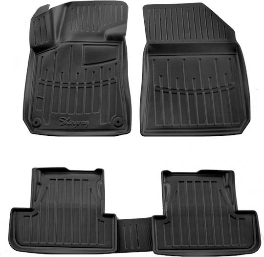 Race Axion Set of Front and Rear Mats 5pcs Tray Type for Peugeot 308 2013-2021 Black