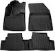 Race Axion Set of Front and Rear Mats 5pcs Tray Type for Peugeot 3008 Opel Grandland X 2016-2023 Black