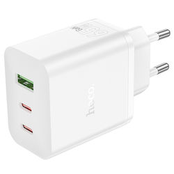 Hoco Încărcător Fără Cablu cu Port USB-A și 2 P...