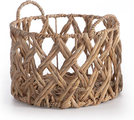 Nef-Nef Homeware Coș decorativ Din paie cu mânere Beige 35x22x22buc