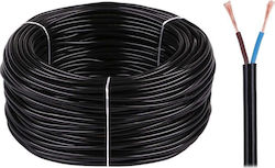 Καλώδιο Ρεύματος με Διατομή 2x0.5mm² Μαύρο 100m