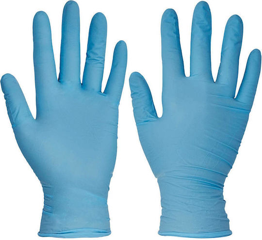 Nitrile Examination Gloves Powdered Blue 100pcs