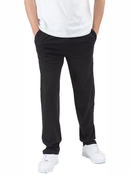 Leg Pant Sweatpants without Elastic Black