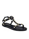 Women's Flat Sandals in Black Color