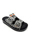 Flache Sandalen für Damen Anatomisch in Schwarz Farbe