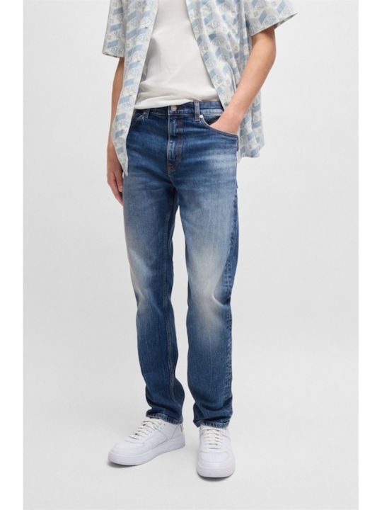 708 Ανδρικό Παντελόνι Τζιν με Slim Εφαρμογή Blue