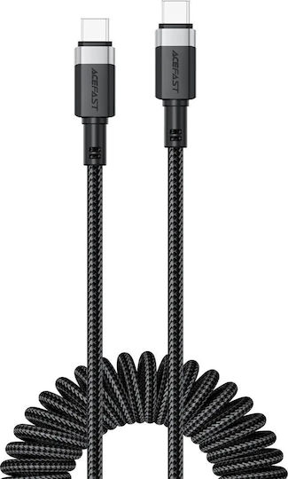 Acefast Braided USB 2.0 Cable USB-C male - USB-C 60W Μαύρο 1.2m C14-03
