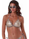 Bikini Τριγωνάκι B Cup με Ενίσχυση Καφέ