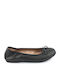 Kids Ballerinas with Hoop & Loop Closure Black