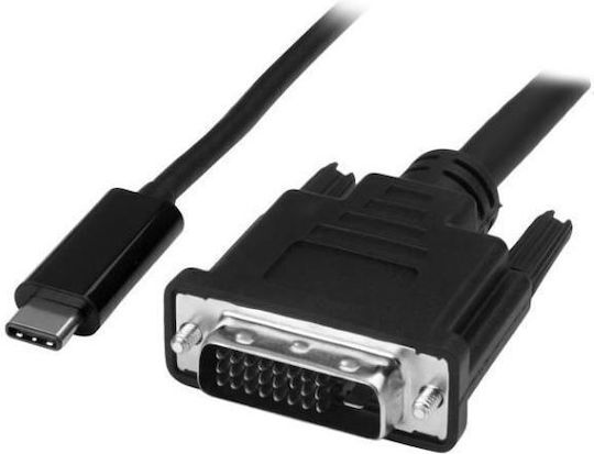 Microconnect Video Cable USB-C male - DVI-D Μαύρο 1.8m USB3.1CDVI18B