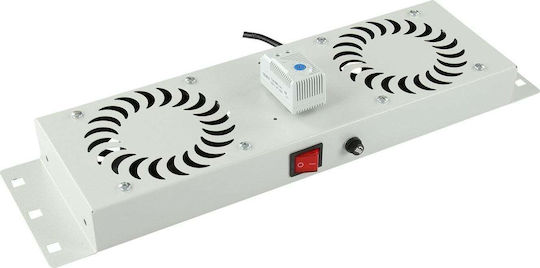 Lanview 2 Fans Analog Thermostat Control Fan Module Built-in Uk Plug