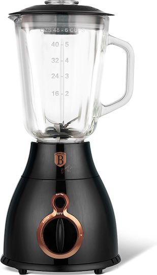 Berlinger Haus Collection Μπλέντερ με Γυάλινη Κανάτα 1.5 lt 600W Μαύρο