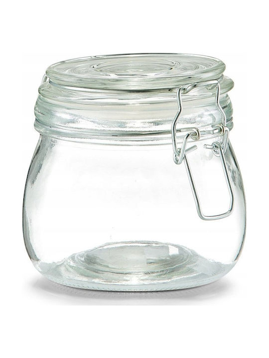 Zeller Vase General Use with Lid Glass Transparent 500ml
