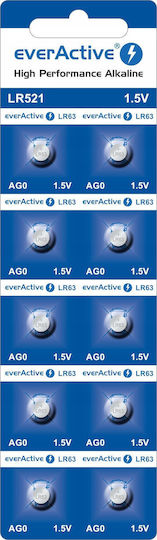 EverActive Batterien Alkalisch für Uhren LR63 10Stück