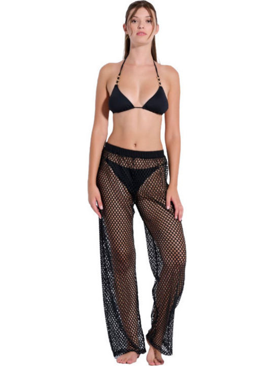 Women's Mesh Pants Jeannette Black 8077 Available Plus Size