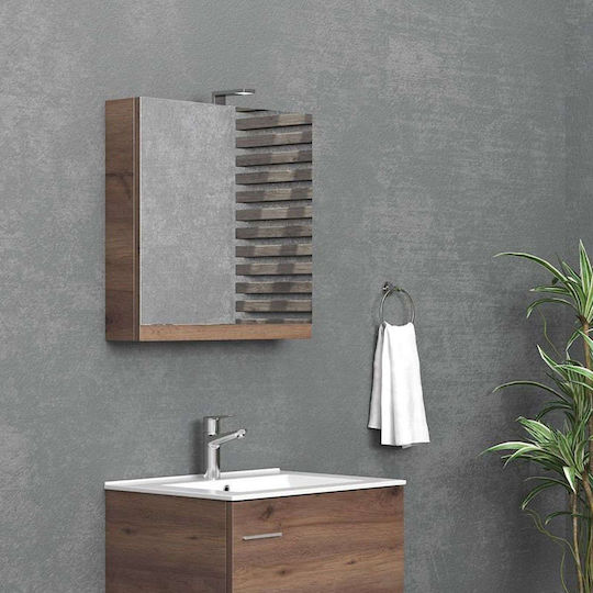 Karag Quadratischer Badezimmerspiegel aus Metall 60x60cm Braune Titelfarbe 8702 Karag Quadratischer Badezimmerspiegel aus Metall 60x60cm Braune Titelfarbe 8702