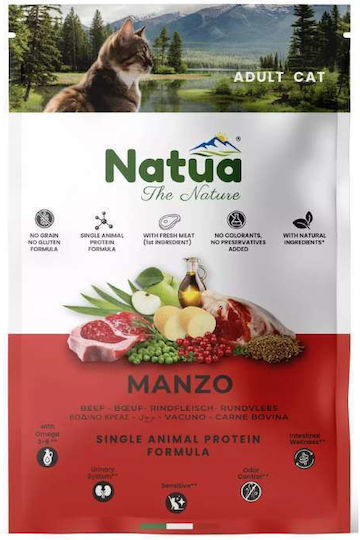 Natua Ξηρά Τροφή για Ενήλικες Στειρωμένες Γάτες με Βοδινό 0.35kg