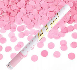 Rundes Konfettikanone mit Rosa Konfetti