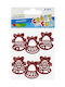 Hängendes Glocke Ornament Rot mit Glitzer Set 6Stück