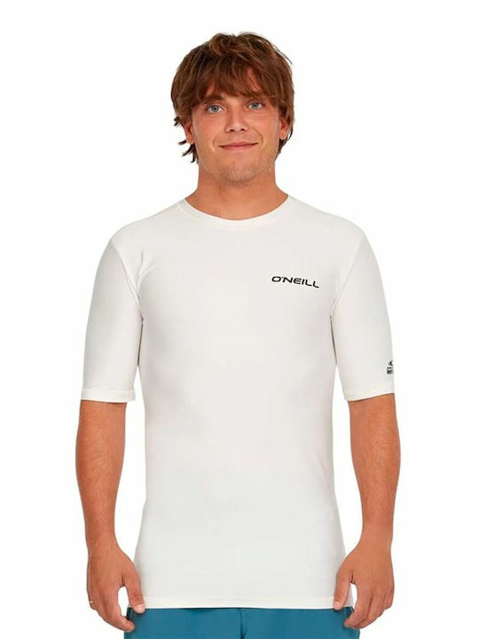 O'Neill Essential Skins S UPF 50+ Ανδρική Κοντομάνικη Αντηλιακή Μπλούζα Λευκή