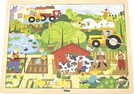 Viga Viga 44587 48-Piece Base Puzzle Learning About the Zoo