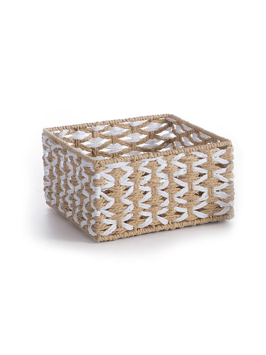 Nef-Nef Homeware Vinci Aufbewahrungskorb Korbweide Beige 23x23x12cm 1Stück