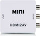 Acp Hdmi2av Μετατροπέας Hdmi Female Rca Female Λευκό