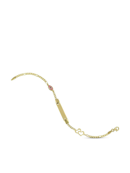 Themelidis Jewels Детска Гривна Id от Злато 9K с Сърце