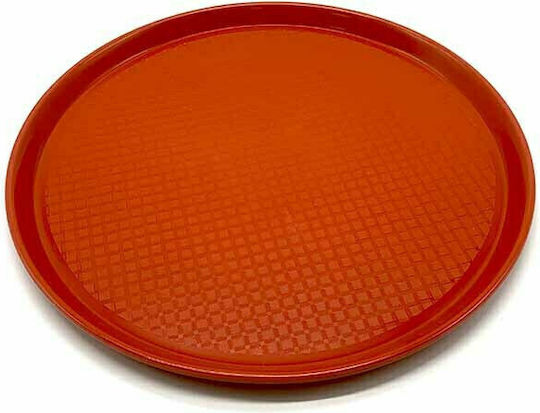 Round Serving Tray Non-slip in Red Color 37196285 1pcs