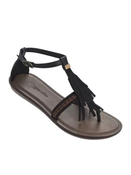 Grendha Flache Sandalen für Damen in Schwarz Farbe