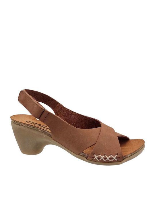 Chacal Leather Sandals Tabac Brown