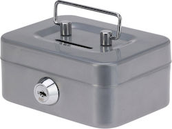 Portable Metal Cash Box with Lock Grey 115x9x5.5cm