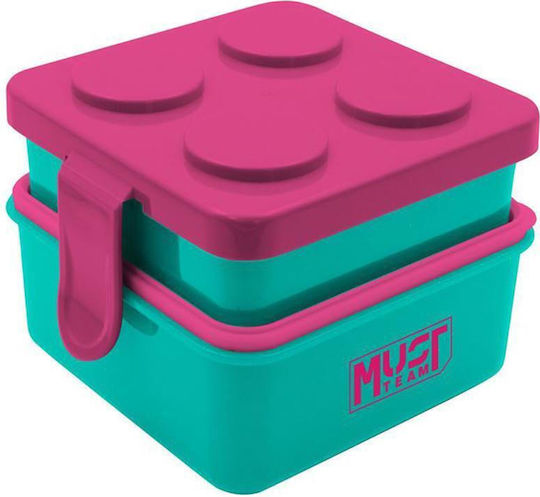 Must Team Microwave Plastic Lunch Box Pink 1500ml