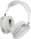 Hoco Max Shadow Ασύρματα / Ενσύρματα Over Ear Ακουστικά με 12 ώρες Λειτουργίας Ασημί