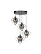 Opviq Nepal Hängelampe Schwarz für 4 Lampen E27 35x35x70cm.
