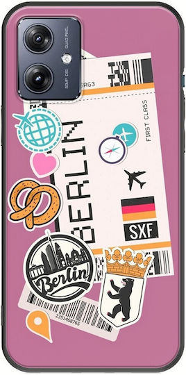 Ticket To Berlin Motorola Moto G54 5G Black TPU Black Silicone
