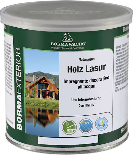 Borma Wachs Naturaqua Holz Lasur Wasser No03 Eiche 125ml
