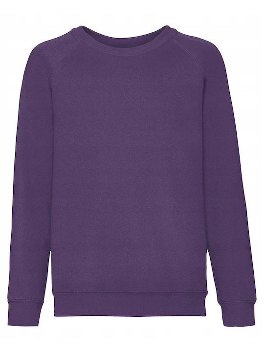 Fruit of the Loom Fleece Παιδικό Φούτερ Purple