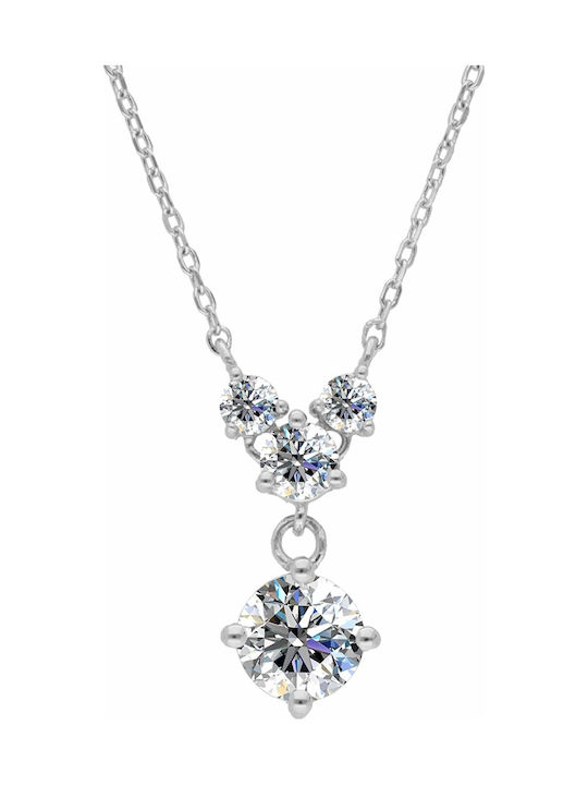 Brizzling Halskette Doppelter aus Silber mit Diamant