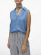 Harper Damen Bluse Ärmellos Medium Blue Denim