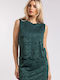 Damen Bluse Ärmellos Green