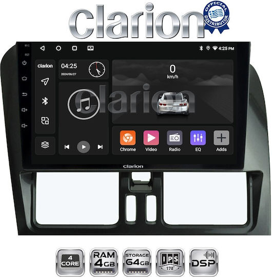 Clarion Auto-Audiosystem für Volvo XC 60 2009-2017 (Bluetooth/USB/WiFi/GPS/Apple-Carplay/Android-Auto)